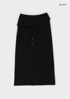 Yilding banding diagonal folding long skirt