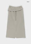 Yilding banding diagonal folding long skirt
