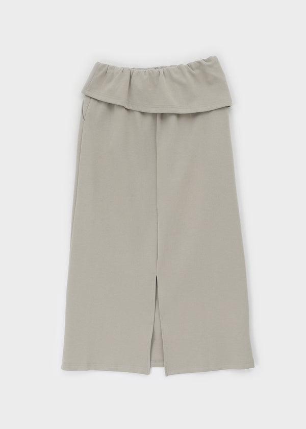 Yilding banding diagonal folding long skirt