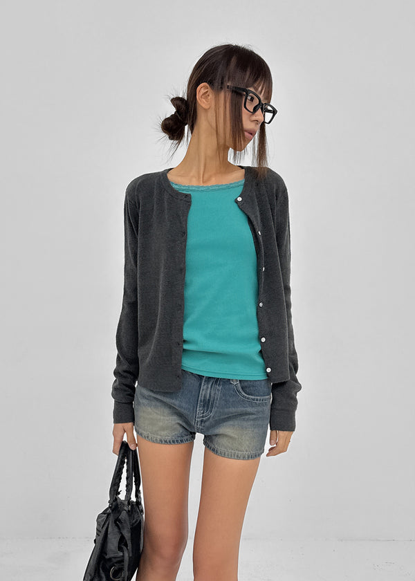 [MADE] Renel Stitch Low-Waist Denim Shorts