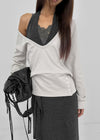 Anna Deep V-Neck Sweatshirt