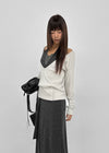 Anna Deep V-Neck Sweatshirt