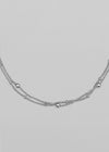 Langfue layered silver anklet