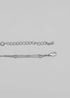Langfue layered silver anklet