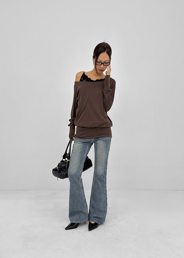 [MADE] Renel Stitch Low-Waist Bootcut Denim Pants