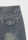[MADE] Renel Stitch Low-Waist Bootcut Denim Pants