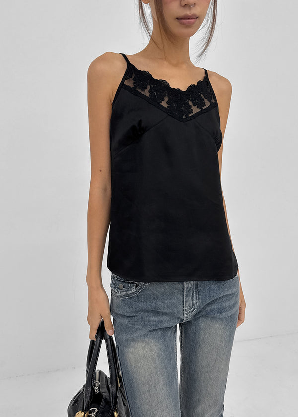 Rhodia Satin Lace Sleeveless