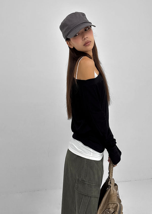 [MADE] Todo Off-shoulder Long Sleeve Tee