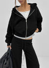 [MADE] Bennoir Semi-Crop Zip-Up Hoodie