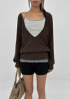 Anna Deep V-Neck Sweatshirt