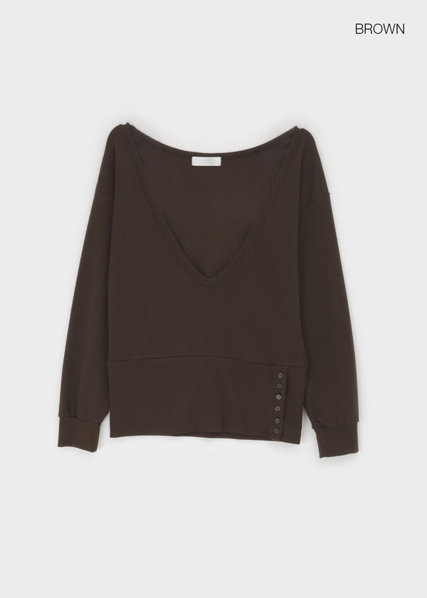 Anna Deep V-Neck Sweatshirt