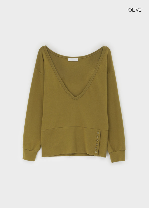 Anna Deep V-Neck Sweatshirt