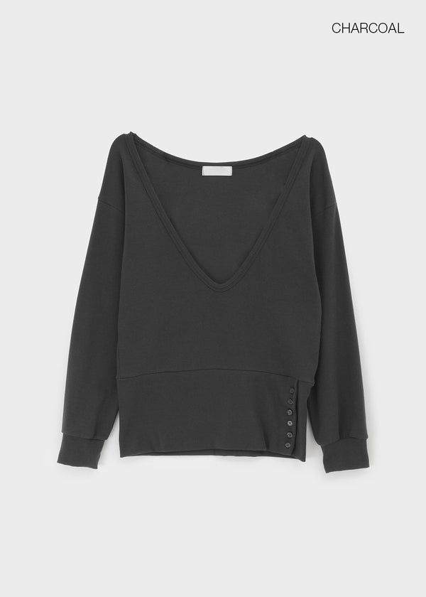 Anna Deep V-Neck Sweatshirt
