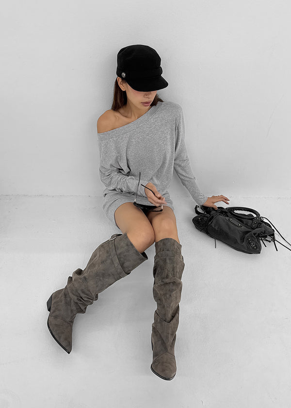 Kent slouchy stiletto long boots