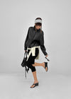 Tape slit capri pants