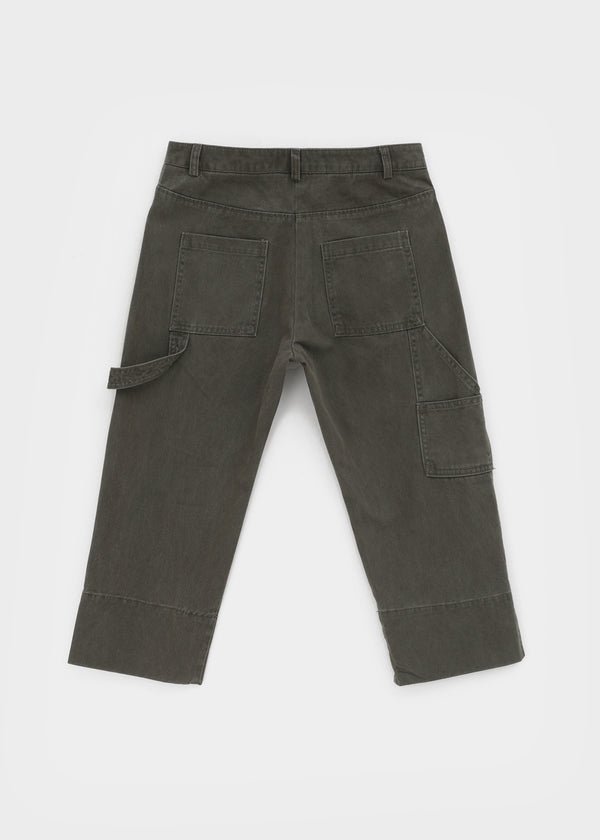 Tape slit capri pants