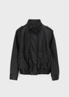 Rover high-neck leather jumper