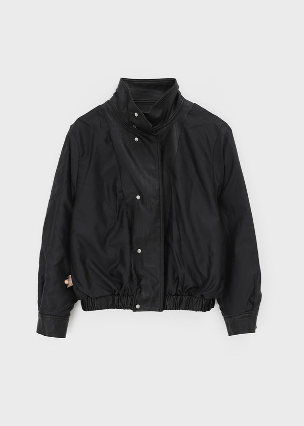 Rover high-neck leather jumper