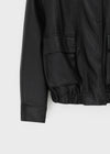 Rover high-neck leather jumper