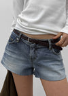 The visible cable leather belt