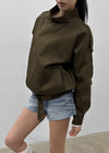 Macabre high-neck cotton jumper