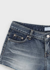 Sollem Low-Waist Cut Denim Shorts
