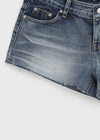 Sollem Low-Waist Cut Denim Shorts