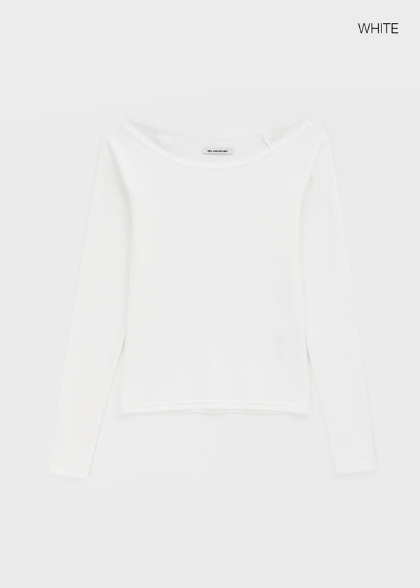 [MADE] Mnen Lace Boat Neck Long Sleeve Tee