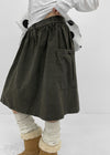 Moard Washed Cargo Flare Midi Skirt