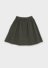 Moard Washed Cargo Flare Midi Skirt