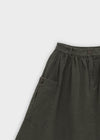 Moard Washed Cargo Flare Midi Skirt