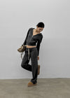 [MADE] Bound Low-Waist Elastic Pants (Available as a set)