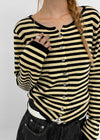 Beld striped wool knit cardigan