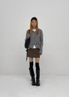Beld striped wool knit cardigan