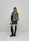 Beld striped wool knit cardigan