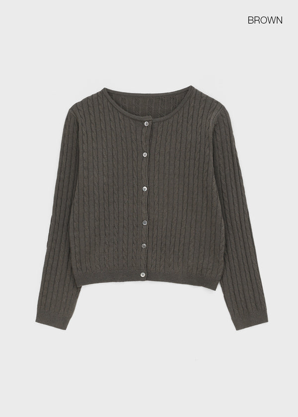 Seah Cable Wool Knit Cardigan