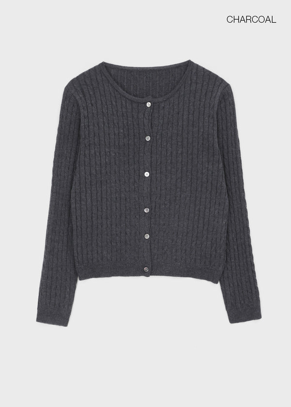 Seah Cable Wool Knit Cardigan