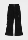 Thea Shirred Buckle Cargo Bootcut Pants