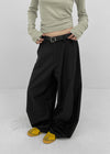 (UNISEX) Tenum Back Pocket Balloon Wide Slacks