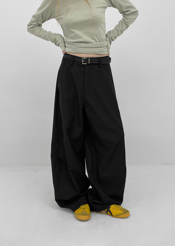 (UNISEX) Tenum Back Pocket Balloon Wide Slacks