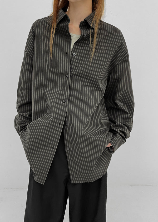 [MADE] Bema Striped Oversized Shirt