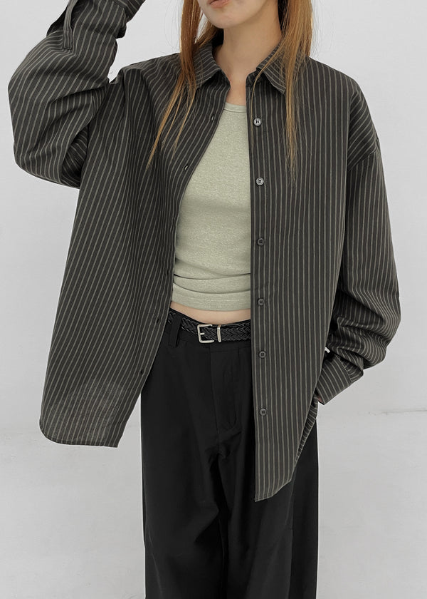 [MADE] Bema Striped Oversized Shirt
