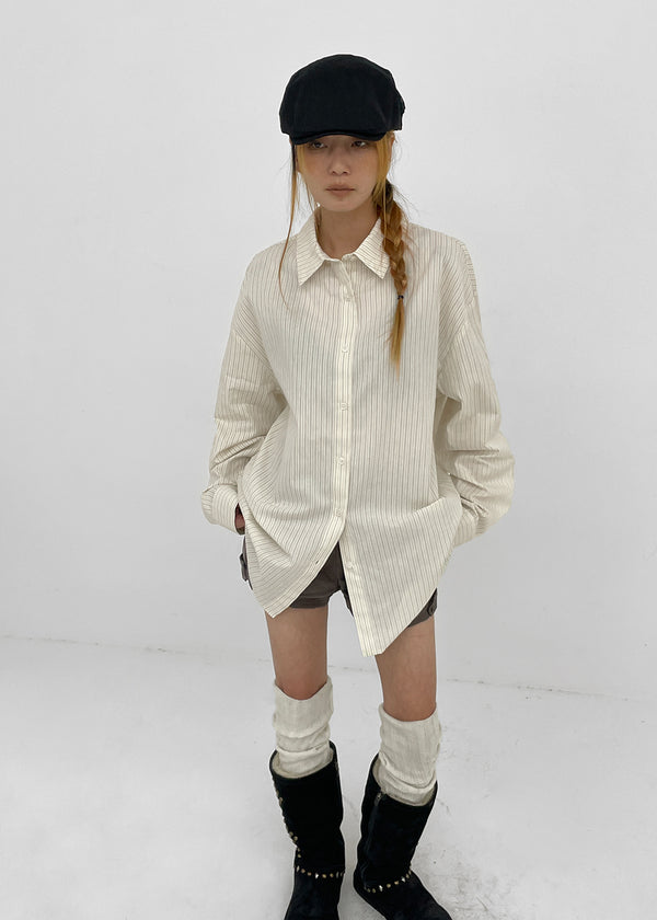 [MADE] Bema Striped Oversized Shirt