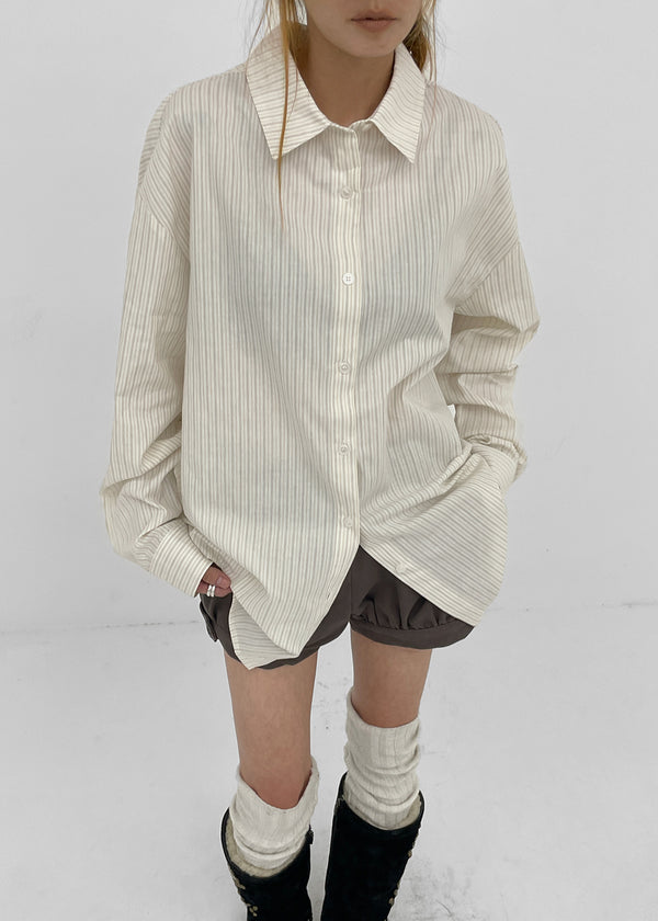 [MADE] Bema Striped Oversized Shirt