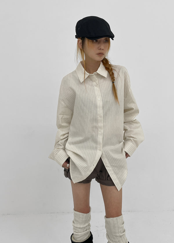 [MADE] Bema Striped Oversized Shirt