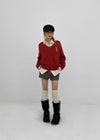 Brandt V-neck wool knit