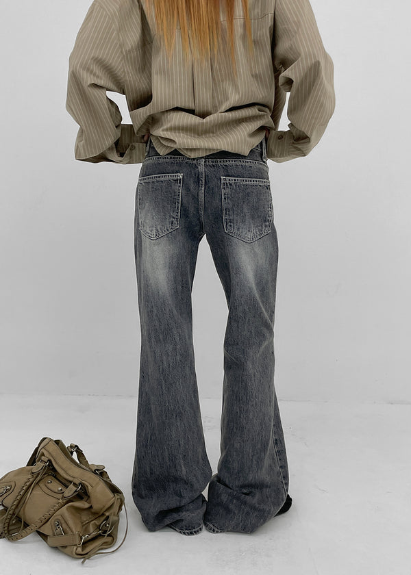 Shop Damaged Bootcut Denim Pants