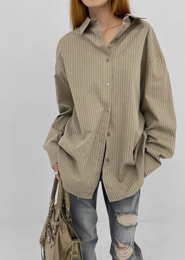 [MADE] Bema Striped Oversized Shirt