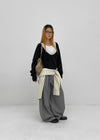 (UNISEX) Tenum Back Pocket Balloon Wide Slacks