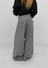 (UNISEX) Tenum Back Pocket Balloon Wide Slacks